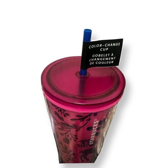 NEW Starbucks Pink/Red Color Changing 24 fl oz Holdiay 2022 Tumbler - Picture 4 of 4